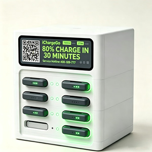Station de <span class=keywords><strong>location</strong></span> de batteries externes à charge rapide pour smartphones, avec 8 emplacements, spécialement conçue pour l'Afrique, personnalisable - Product Image 3