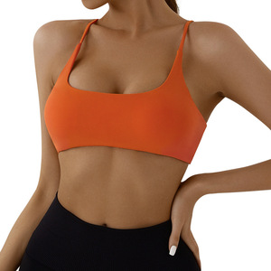 European <strong>American</strong> Women's Lightweight Breathable Naked Yoga <strong>Bra</strong> New <strong>Sports</strong> Underwear for Running Fitness Beauty Top Plus Size - Product Image 1