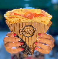 Boîte à crêpes gaufrées personnalisées avec logo imprimé, support en papier, cône, conteneur, emballage pour churros, boîtes en papier kraft recyclables
