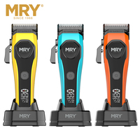 Tondeuse à cheveux électrique MRY avec écran LCD, faible bruit, lame DLC, logo personnalisé, kit de tondeuse à cheveux, machines de barbier, ensemble de tondeuses à cheveux