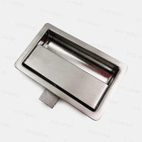 Serrure à panneau encastrée en acier inoxydable Haitan M110, petite boîte plate, étanche, à clé, pour porte mécanique de camping-car, à ouverture par traction