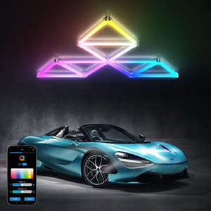 Luz LED RGB Hexagonal, Colorida, con Control de <span class=keywords><strong>Ritmo</strong></span>, Iluminación Ambiental de Fondo, IP20, Luz para <span class=keywords><strong>Garaje</strong></span> - Product Image 4