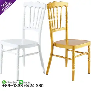 China supplier gold white stackable dining banquet chair for reception