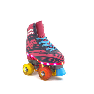 Nuova Creazione <span class=keywords><strong>Pattini</strong></span> Regolabili per Bambini da Esterno all'Ingrosso Modello E9E9 QUAD in PVC Rosa Nero Argento Rosso Blu Colore Ruota OEM Cromato - Product Image 2