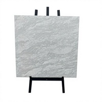 Carrelage en porcelaine effet terrazzo blanc et gris 800x800mm 9mm, idéal pour les sols de salon, hall d'entrée et salle de bain