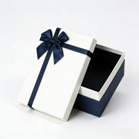 Carton gris spécial écologique et biodégradable, rigide, de forme oblongue, taille personnalisée, logo estampé à chaud, idéal pour les cadeaux artisanaux