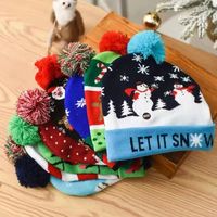 Gorros de Navidad LED con Luces Gorro Iluminado Tejido Estilo Suéter de Santa para Regalo Navideño