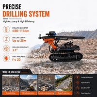 Foreuse hydraulique sur chenilles de 25 m pour forage d'ancrage, machine de forage de roche de 80-115 mm pour protection des pentes et travaux de fondation