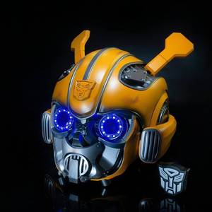 <span class=keywords><strong>Casque</strong></span> <span class=keywords><strong>Bumblebee</strong></span> réaliste avec éclairage, interchangeable, pour cosplay - Product Image 4