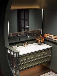 Factory Customized Modern Space-Saving Storage <b>Bathroom</b> Vanity <b>Cabinet</b> with Sink and Makeup Features - Product Image 3
