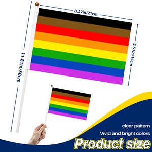 Bandera Personalizada de Orgullo Filadelfiano 14x21cm, Decoración para el Desfile LGBTQ de Junio, Bandera Arcoíris de Varios Colores, Venta Directa de Fábrica al Por Mayor - Product Image 3