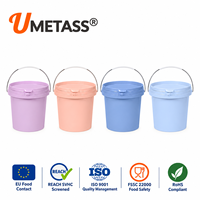 Seau en plastique PP de qualité alimentaire de 0,5L à 3L avec couvercle, étiquette personnalisée, mini-seaux échantillons pour le stockage de collations, jouets et articles divers - Vente en gros
