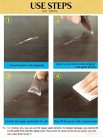 Peinture de réparation pour bois : Restaure toutes les surfaces en bois, couvre les taches et les rayures sur les meubles, les sols en bois et les tables. Peinture de remplissage pour meubles.