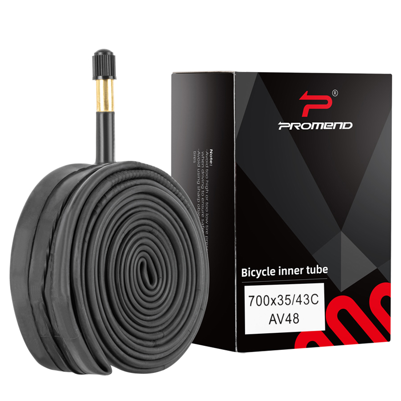 Promend велосипедная внутренняя трубка, резиновая прочная 700 23c 25c 28c 32c 35c 43c 48 мм 60 мм 80 мм Presta Schrader rop City Bike Tube