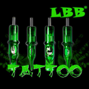Cartuchos de <span class=keywords><strong>aguja</strong></span> de tatuaje de membrana suave LBB verde OEM <span class=keywords><strong>aguja</strong></span> de tatuaje de arte corporal desechable para maquillaje permanente - Product Image 5