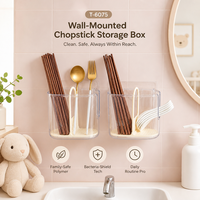 Support mural portable en plastique pour baguettes, avec drainage, pour cuisine et maison