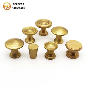 Trang Trí Brass Chải Đồ Nội Thất Tủ Đồng Xử Lý Núm Cửa Nhà Bếp Tủ Ngăn Kéo Rắn Brass Kéo Xử Lý