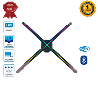 Nouveau ventilateur Led hologramme 3D Olograma 72.5cm, support d'affichage holographique publicitaire holographique 3D Projection en temps réel WIFI