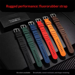 Bracelet de montre Upro en caoutchouc fluoré FKM 22mm 24mm, résistant à la transpiration, extrémités droites, bracelet de remplacement universel en caoutchouc pour montres homme et femme - Product Image 2