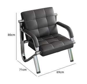 โซฟาดีไซน์ทันสมัยหรูหรา รุ่นท็อป สำหรับสำนักงาน 3 ที่นั่ง สีดำ - Product Image 6