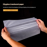 Papier d'emballage jetable en pâte de bois semi-transparent de qualité alimentaire 22 g/m² absorbant l'huile pour pain, snacks, biscuits et pâtisseries