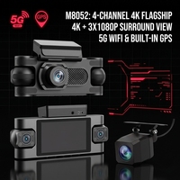 2026 4 Kanallı 4K Araç Kamerası 3.0" IPS Ekran WiFi Dahili GPS 4K+1080Px3 Çevre Görüşlü 360 Derece Araç Kamerası B2B Fabrika