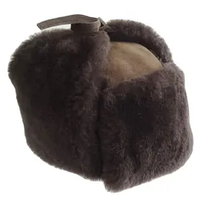 Boucles d'oreille pendantes en peau de mouton pour homme et femme, nouveau chapeau unisexe, idéal pour l'hiver