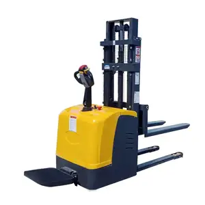 Full electric pallet portable stacker forklift hand 1000kg self lift stacker all terrain 2ton electric stacker 4 meter