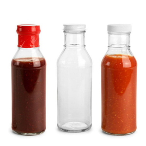 Botella de Vidrio de 350 ml para Salsa Picante de Chile <span class=keywords><strong>Tabasco</strong></span> con Tapa Negra de Rosca - Product Image 2
