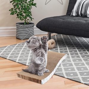 Eco-Friendly Catnip-Infused Reversible Cardboard Cat Scratcher with Lounge Bed and Cat <b>Tree</b> - Product Image 5