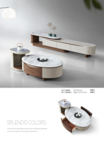 Ensemble de meuble TV et table basse en marbre de luxe moderne de haute qualité - Meubles de salon multifonctionnels et extensibles