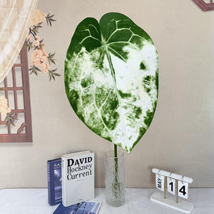 Exportation de qualité artificielle soie feuilles de bananier fleur plante Arrangement pour la décoration de mariage feuilles artificielles mur vert - Product Image 5
