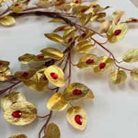 Guirlande de Noël d'intérieur en polyester, forme florale, style tendance, taille personnalisée, décoration murale pour usage commercial et domestique