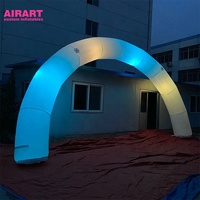 Arche gonflable décorative avec éclairage LED, arche lumineuse gonflable pour la décoration lors de soirées et d'événements