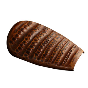 Cuillère à thé en racine de bambou ovale, faite à la main, laquée argentée, accessoire de cérémonie du thé, partie de l'ensemble de thé Kung Fu, Cz 902, origine Anji - Product Image 5