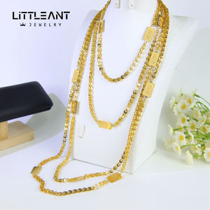 Moda arabica Dubai 18k placcato oro collane lunghe all'ingrosso 80/160cm impermeabile moneta Design <span class=keywords><strong>religione</strong></span> gioielli per le donne - Product Image 4