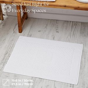 Serviette de sol en coton antidérapante pour hôtel, serviette de sol jacquard teinte en fil pour spa et massage, tapis de sol personnalisé avec logo - Product Image 2