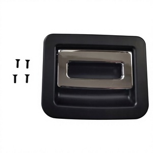 Para Porsche: Conjunto de manija de la cubierta del neumático del maletero 95855111500, pieza de repuesto negra - Product Image 1