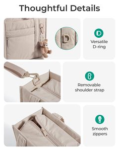 Borsa Tote e <span class=keywords><strong>a</strong></span> Tracolla da Donna in Poliestere Impermeabile 14L con Chiusura <span class=keywords><strong>a</strong></span> Cerniera, Opzione Logo Personalizzato per Viaggi, Uso Quotidiano e <span class=keywords><strong>Shopping</strong></span> - Product Image 3