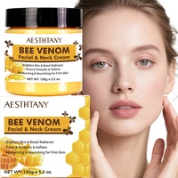 AESTHTANY 150g Crème Visage et Cou au Venin d'Abeille Nourrit la Barrière Cutanée Sèche et Abîmée Stabilise l'État de la Peau pour un Soin Quotidien Lissant OEM