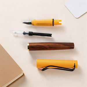Penna Stilografica Vintage in Legno Naturale per Affari, Personalizzabile con Logo, per Studenti, Correzione della Postura, Calligrafia Artistica - Product Image 4