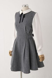 Conception personnalisée gratuite Uniforme scolaire pour filles Maternelle École primaire <span class=keywords><strong>Robe</strong></span> grise Uniforme pour lycée - Product Image 2