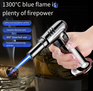 Antorcha de soldadura universal de alta temperatura, pequeña antorcha de gas de acero inoxidable para el hogar, soldadura de aluminio, metal, chorro de hierro de mano - Product Image 3