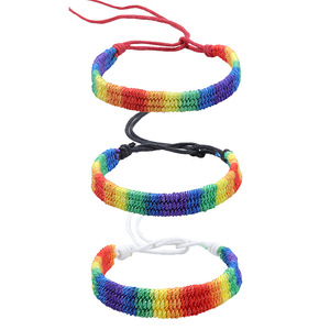 Hot selling Bohemian Handmade Weaving LGBT Pride Rainbow <b>Friendship</b> <b>Bracelet</b> in Stock - Product Image 2