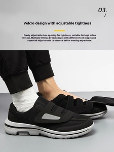<span class=keywords><strong>Chaussures</strong></span> de style de marche à enfiler pour femmes Tige respirante pour les personnes âgées d'âge moyen Gonflé Puffy Fat Foot Moms & Friends Personnes âgées - Product Image 3