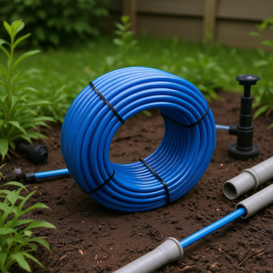 Tubo de Polipropileno Azul de 10 mm de Diámetro y 100 m para Uso en Plomería y Riego - Product Image 3