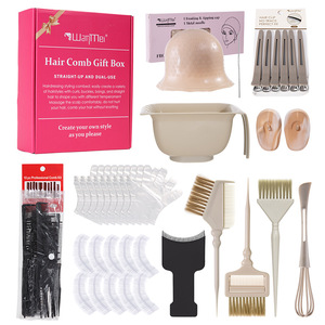 Coffret cadeau d'outils de coiffure WanMei avec brosse à teindre, bol, peignes, bonnet pour mèches, outils de permanente pour la coloration et le coiffage des cheveux - Product Image 1