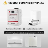 Convertisseur de tension et transformateur abaisseur de tension numérique ANLIXUN AC 220V vers AC 110V 500W pour utilisation d'appareils électroménagers à l'étranger