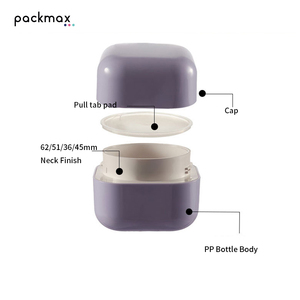 Tarro de Crema PP Cuadrado de Doble Capa a Prueba de Luz de 15g con Boca Ancha para Crema Facial y de Ojos - Envase Cosmético Vacío - Product Image 2