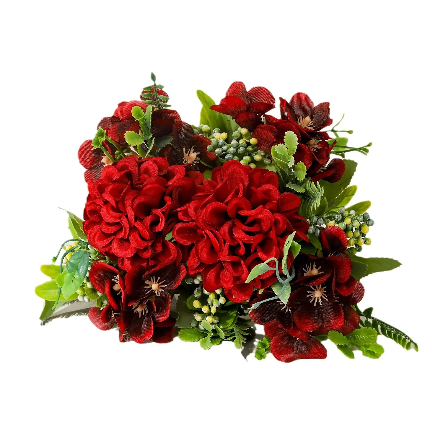 Arbustes à fleurs d'hortensia en soie bouquet de fleurs artificielles décoration d'arrangement floral de table de mariage